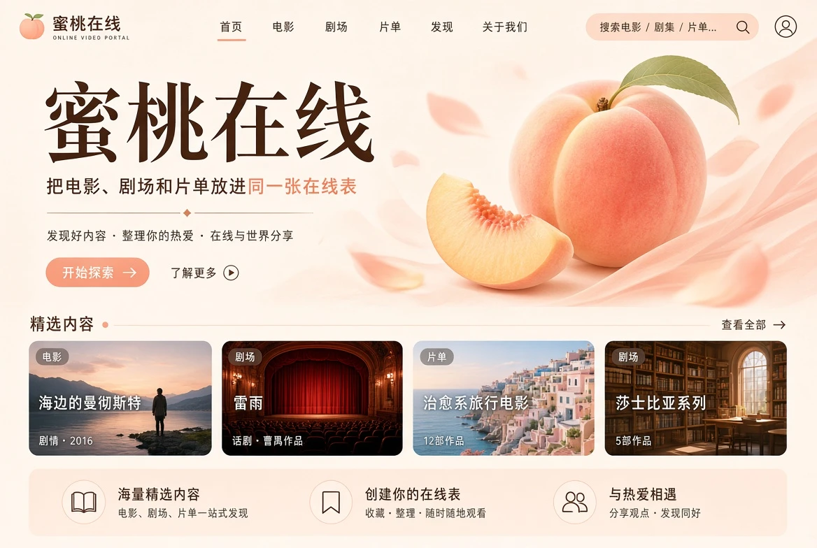 蜜桃在线观影发现主题视觉
